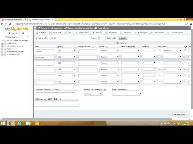 Créer une base de donnée avec PhpMyAdmin