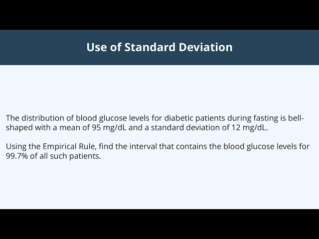 Use of Standard Deviation - 10