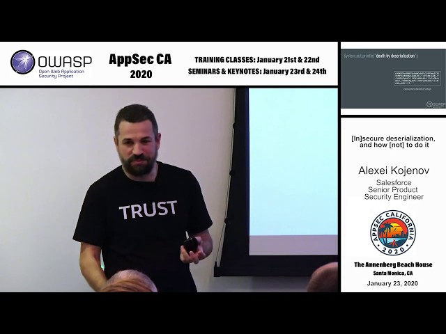 [In]secure deserialization, and how [not] to do it - Alexei Kojenov