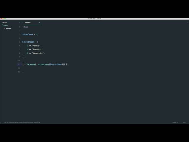PHP Basics: IF statements and operators: IF statement basics (14/35)
