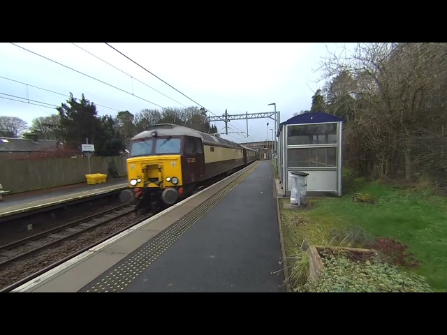 West coast Charter train passing Hartwood on 2024-12-01 at 12:10 in VR180 3d