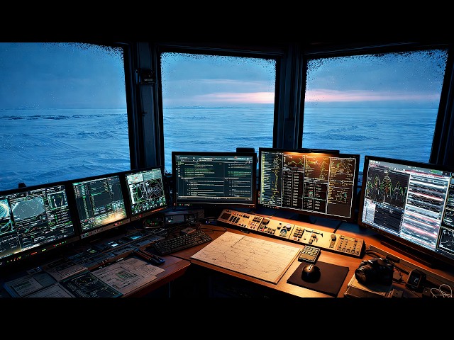 Subzero Command Center ❄️ | Cold Arctic Wind Ambience for Focus 4K