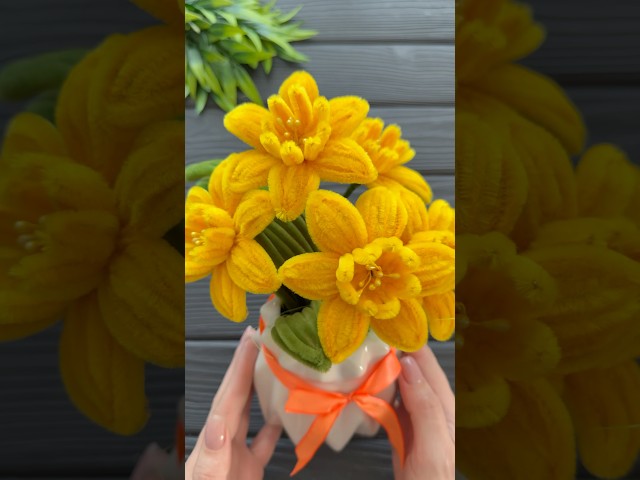 How to Make Easy Flower from Chenille Wire DIY Pipe Cleaner Crafts