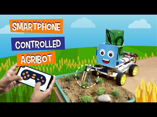 Smartphone Controlled Agribot with Automatic Irrigation System | DIY Projects