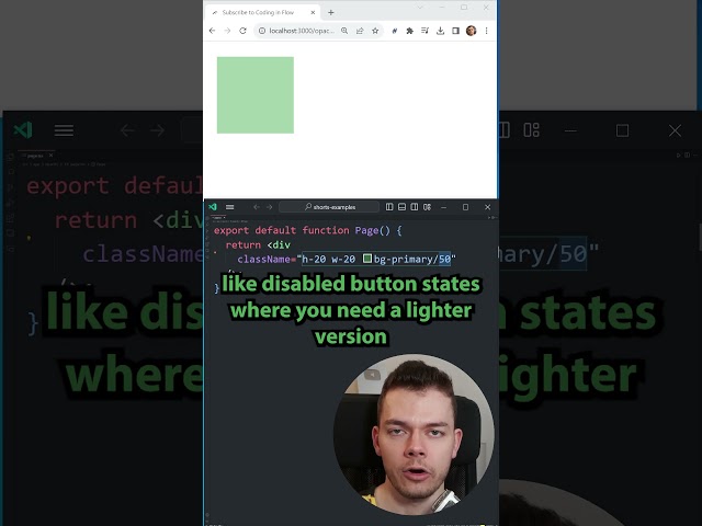 TailwindCSS Add Transparency to Color 🎨 #tailwindcss #webdevelopment #webdeveloper #tailwind