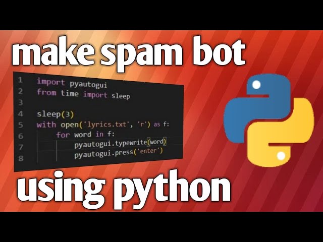 How to make a simple Spam Bot with python (and get blocked)