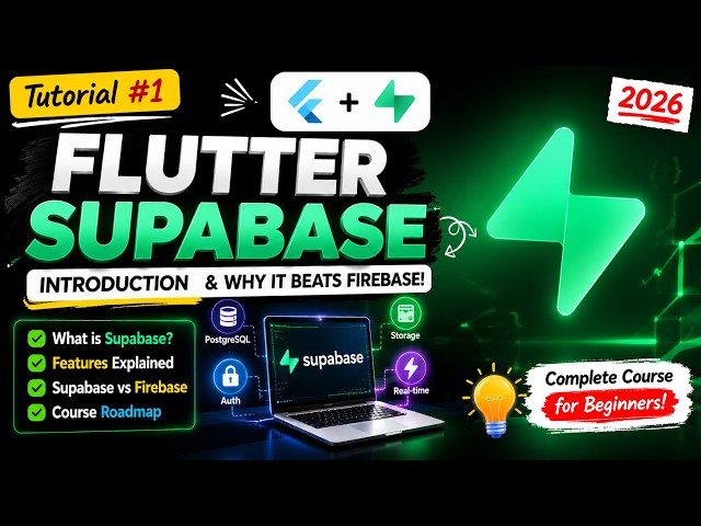 Flutter Supabase Tutorial #1 | Introduction to Supabase & Why It Beats Firebase in 2026
