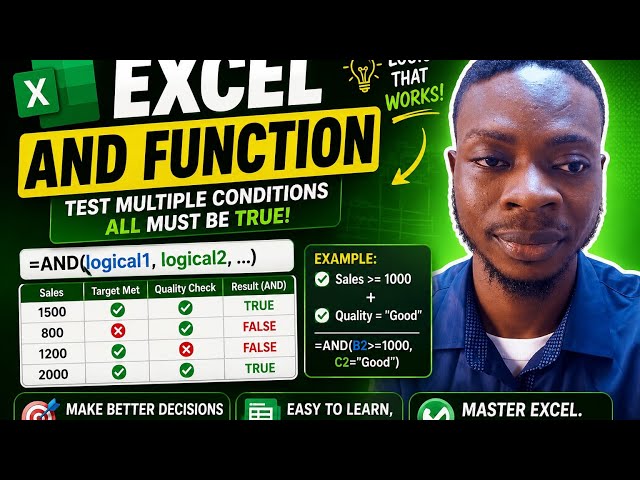 Excel AND function explained using a real life scenario