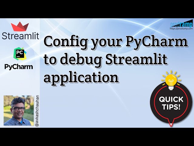 Configure your PyCharm IDE to debug Streamlit application