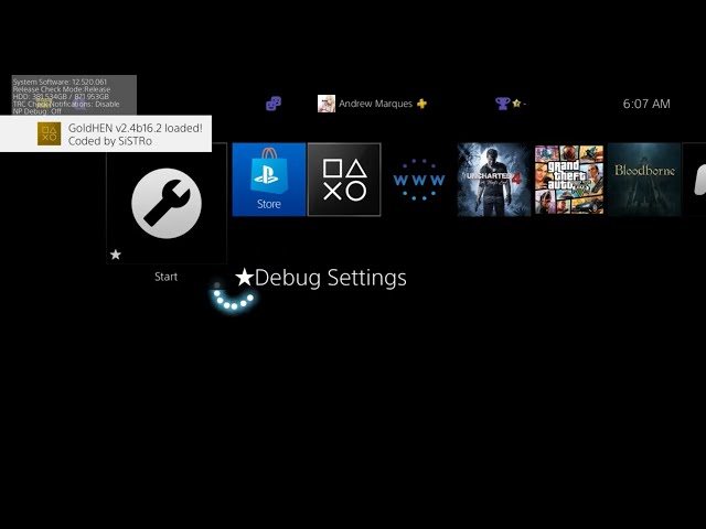 PS4 Jailbreak Spoofed To Jailbreak 12.52 GoldHen