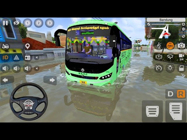 Extreme River Crossing: SETC Bus Stuck in Deep Water 😱
