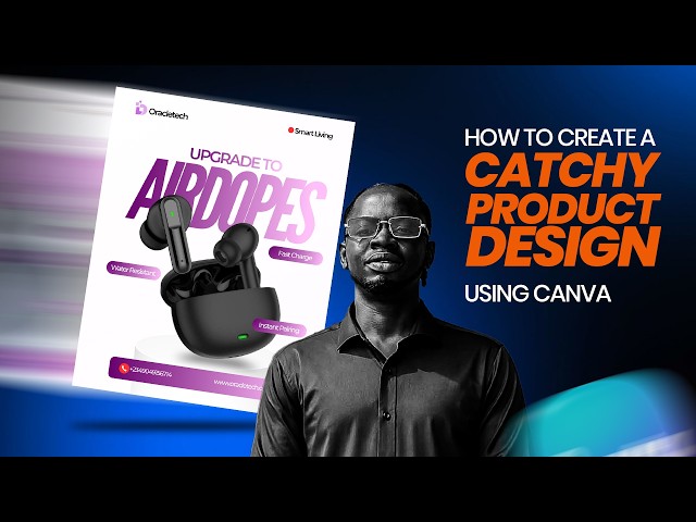 I Designed a Modern Earbuds Flyer in Canva (Step by Step)