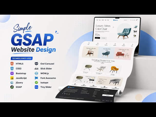 Modern Architecture & Construction Website Template | HTML CSS Bootstrap GSAP
