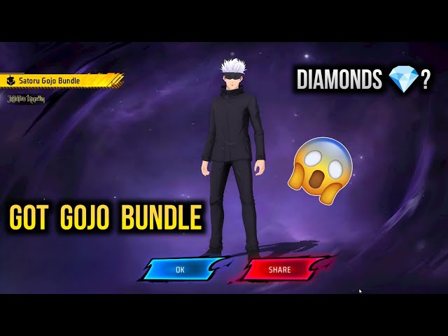 Got Gojo Bundle in Free Fire | Free Fire X Jujutsu Kaisen Gojo Satoru Bundle Spin & Review