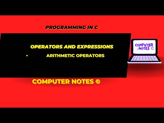 Arithmetic Operators | Full Video in Description  | Programming in C  #computerscience #bca