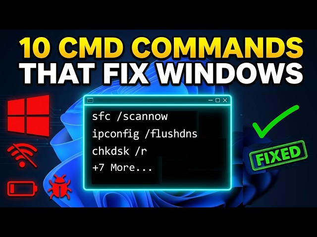 Fix ANY Windows Issue in Minutes Using These 10 CMD Commands