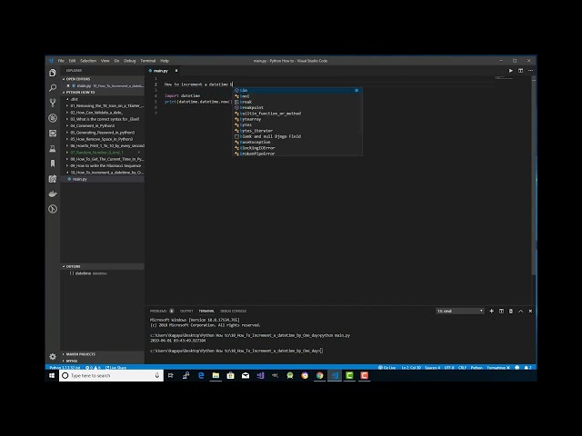 How to increment a datetime by one day Python 3