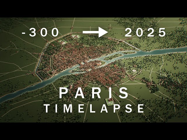 PARIS - 3D TIMELAPSE - 300 BCE to 2025