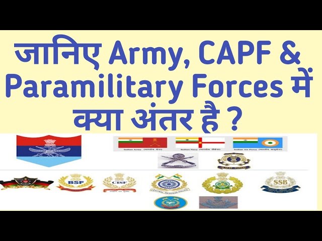 CAPF & Paramilitary Forces में क्या difference है Know all about Paramilitary Forces & CAPF in hindi