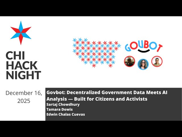 Govbot: Decentralized Government Data Meets AI Analysis — Built for Citizens and Activists