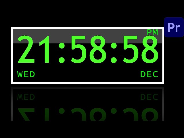 How To Make A Digitel Clock Using The Time Code Effect In Adobe Premiere Pro