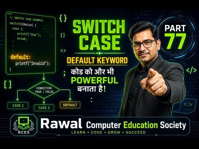Default Keyword in C 🔥 | Switch Case Default Explained 💻 | Part 77
