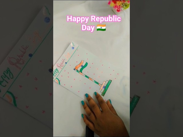 Last Minute Republic Day Card 🇮🇳#diy#craft#republicday#shorts#cards