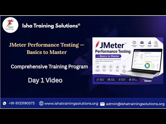JMeter Demo video on 1st July 2026. Call/WhatsApp us on +91-9133190573 to enroll.