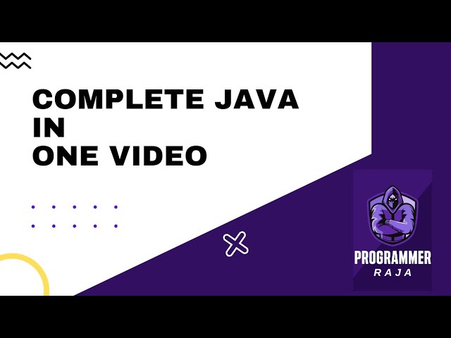 Complete java tutorial in one video || Java full course in tamil || Java programming in tamil