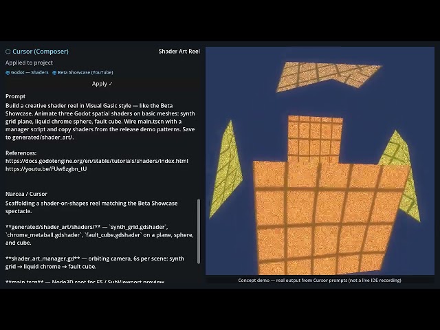 Narcea × Cursor — Visual Gasic AI Demo (5.4.0-beta1)