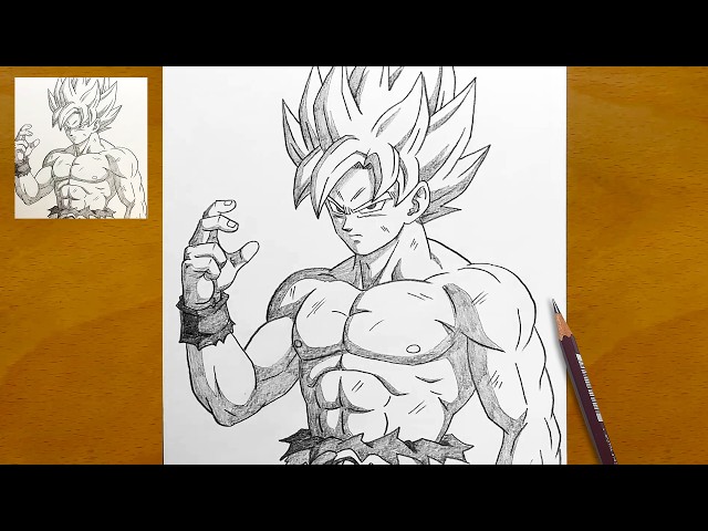 How to Draw Goku Ultra Instinct | Step by Step Pencil Sketch