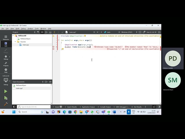 How to start your first Qt project COS2614