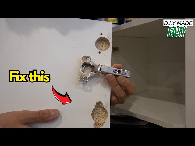 Fix damaged Hinge locations on Cabinet cupboard Doors