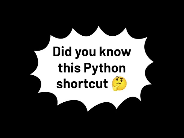 This Python Shortcut Will Save You SO Much Time!