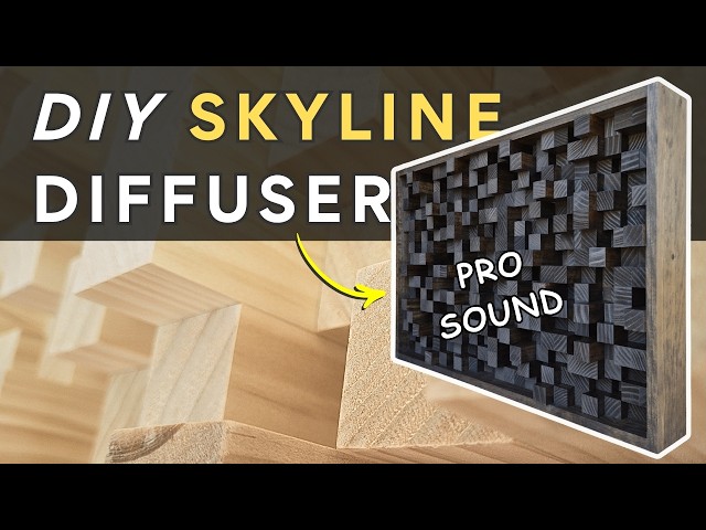 BEST DIY Acoustic Diffuser Panel - How To Make A 3D Skyline Diffuser