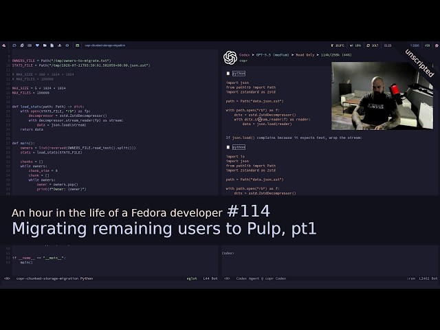 An hour in the life of a Fedora developer #114