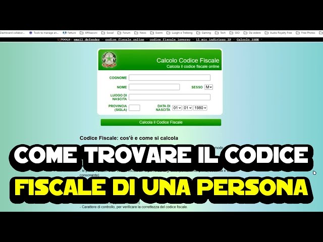 Come trovare il codice fiscale di una persona
