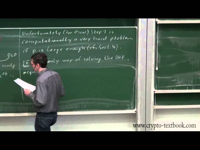 Lecture 14: The Generalized Discrete Log Problem and the Security of Diffie-Hellman by Christof Paar