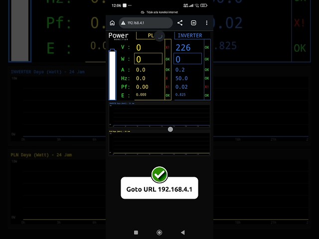 Tutorial Mirroring layar Watt meter ke Browser via WIFI | Layar External SANDI Power Monitor