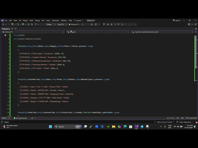 Dictionary C#