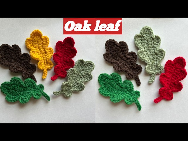 Easy Crochet Fall Autumn Leaf | Crochet Oak Leaf | How to Crochet an Oak Leaf | Fall Crochet Project