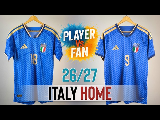 Italy Home Jersey 26/27 - Player Version Vs Fan