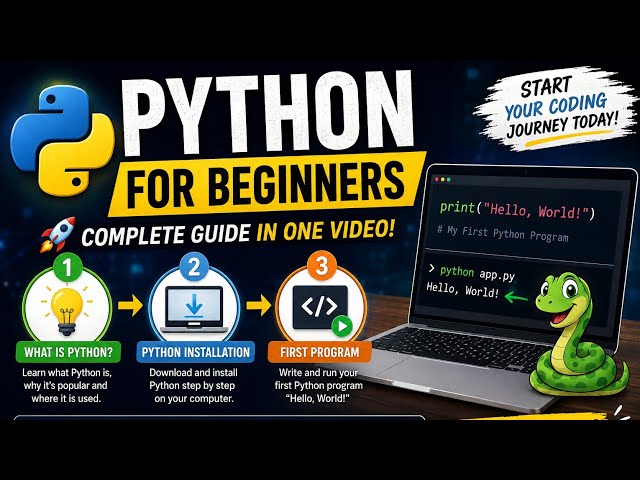 Your First Python Lesson | Learn, Install & Write Code! #python #ai 