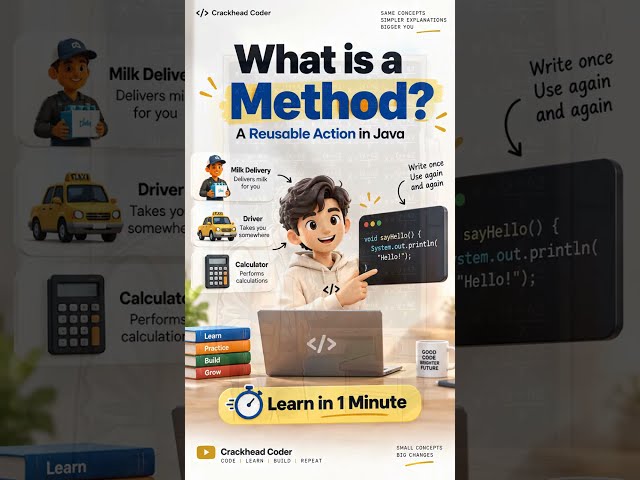 Give Me 60 Seconds and Java Methods Will Finally Make Sense #coding #java #learnjava #programming