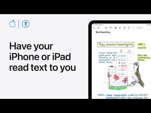 How to have your iPhone or iPad read text to you | Apple Support