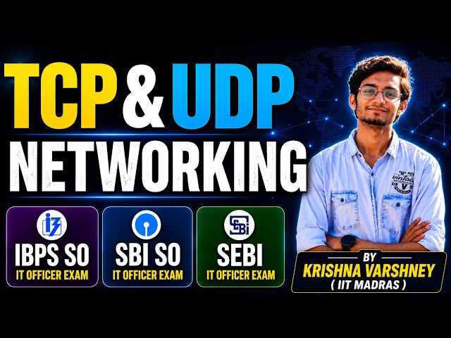 TCP & UDP | Networking | IBPS SO IT & SBI SO IT Officer Exam  | SEBI IT Officer Exam