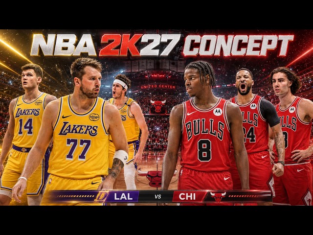 🔥NEW-LOOK Lakers vs NEW-LOOK Bulls Is INSANE!🏀NBA2K27 Concept🏀
