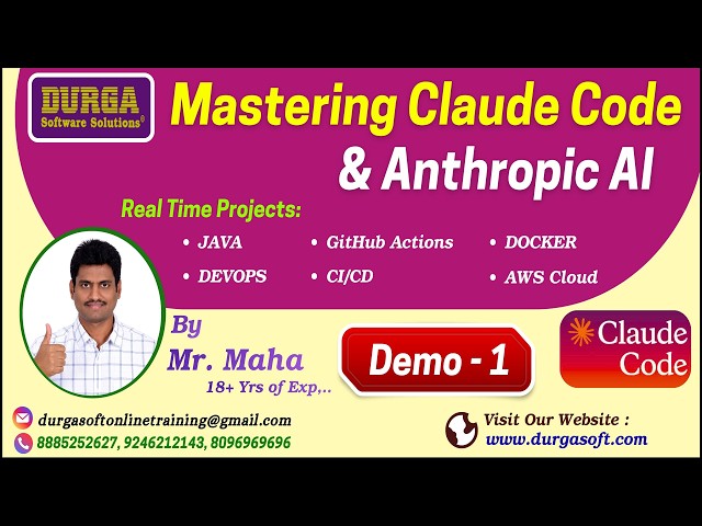 Mastering Claude Code & Anthropic AI tutorials || Demo - 1 || by Mr. Maha On 11-06-2026 @7PM (IST)