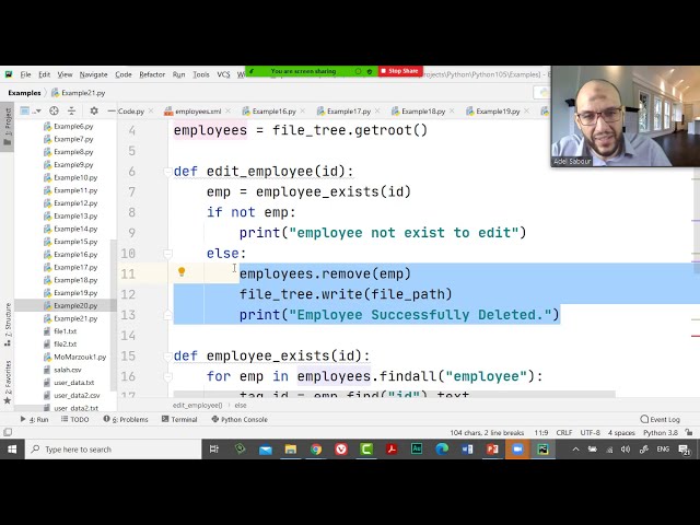 38 Python Handling Data Course XML files Edit and Update XML Data