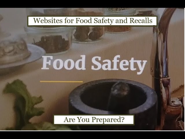 Websites for Food Safety and Recalls